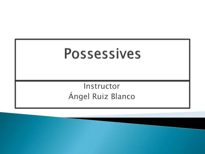 possessives