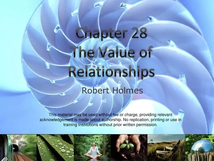 chapter 28 the value of relationships
