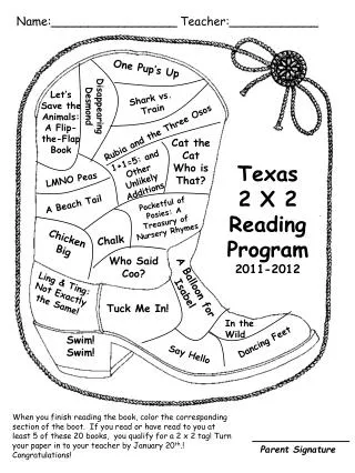 Texas 2 X 2 Reading Program 2011-2012