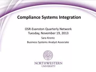 Compliance Systems Integration