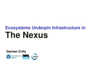 E cosystems U nderpin I nfrastructure in The Nexus