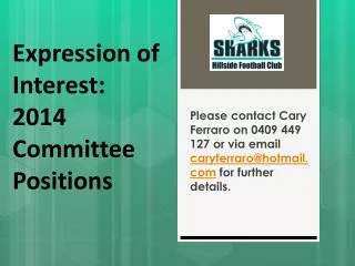 Expression of Interest: 2014 Committee Positions