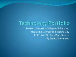 Technology Portfolio