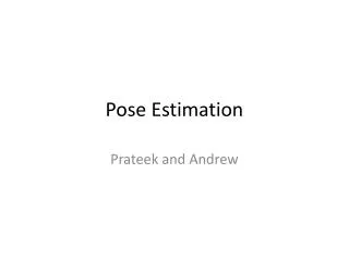 Pose Estimation