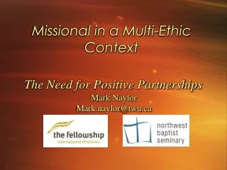 Missional in a Multi-Ethic Context
