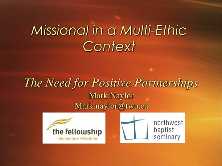 missional in a multi ethic context