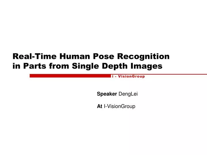real time human pose recognition in parts from single depth images