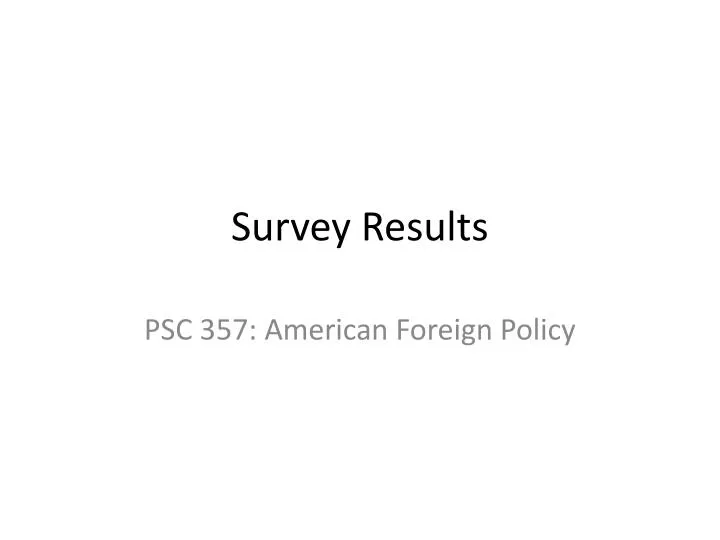 survey results