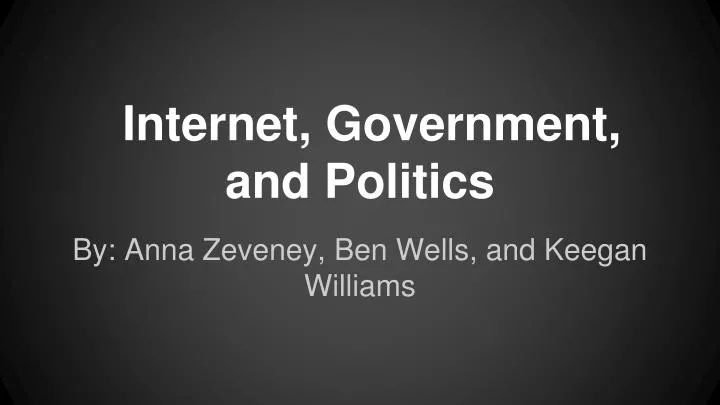 internet government and politics