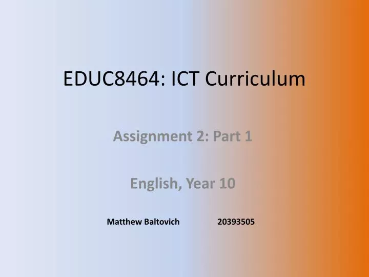 educ8464 ict curriculum