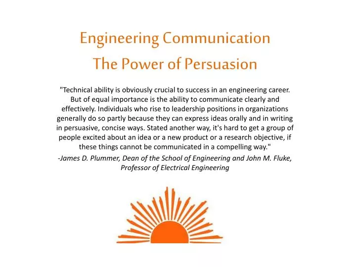 engineering communication the power of persuasion