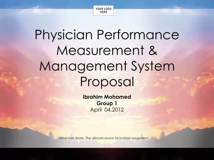 physician performance measurement management system proposal
