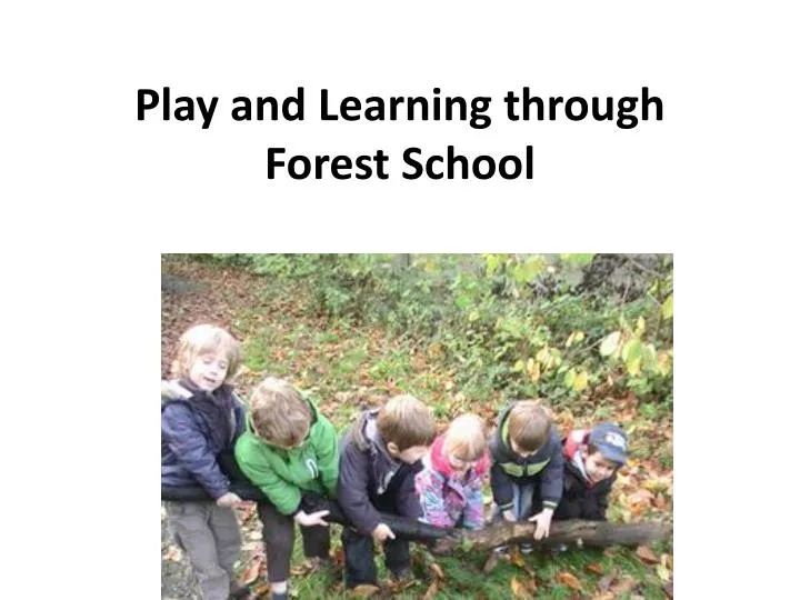 play and learning through forest school