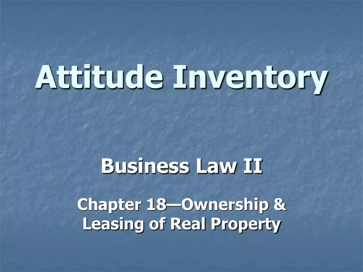 attitude inventory