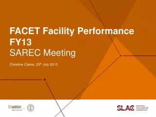 FACET Facility Performance FY13