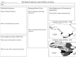 The Berlin Conference and its Effects on Africa