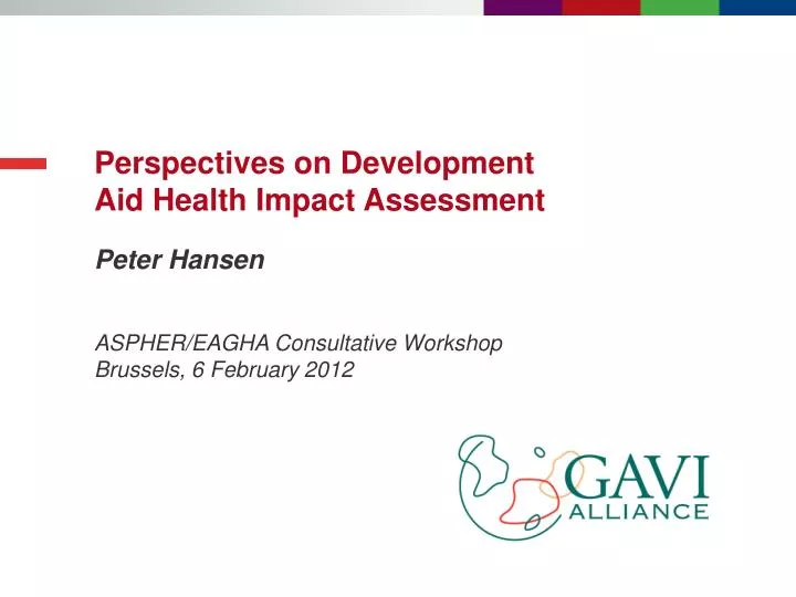 perspectives on development aid health impact assessment