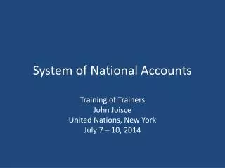 system of national accounts