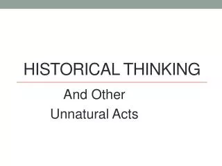 Historical Thinking