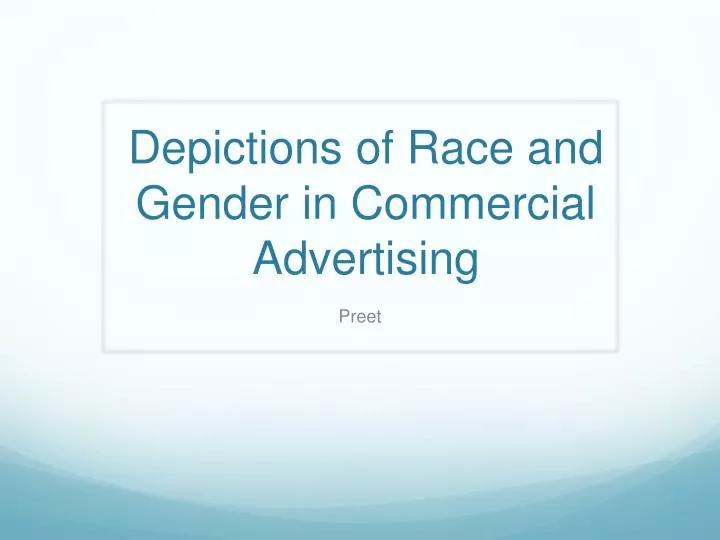 depictions of race and gender in commercial advertising