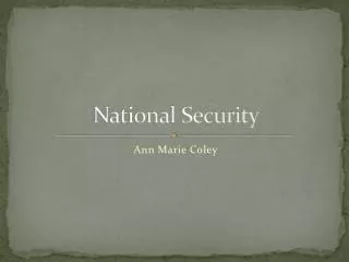 National Security