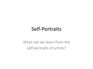 self portraits