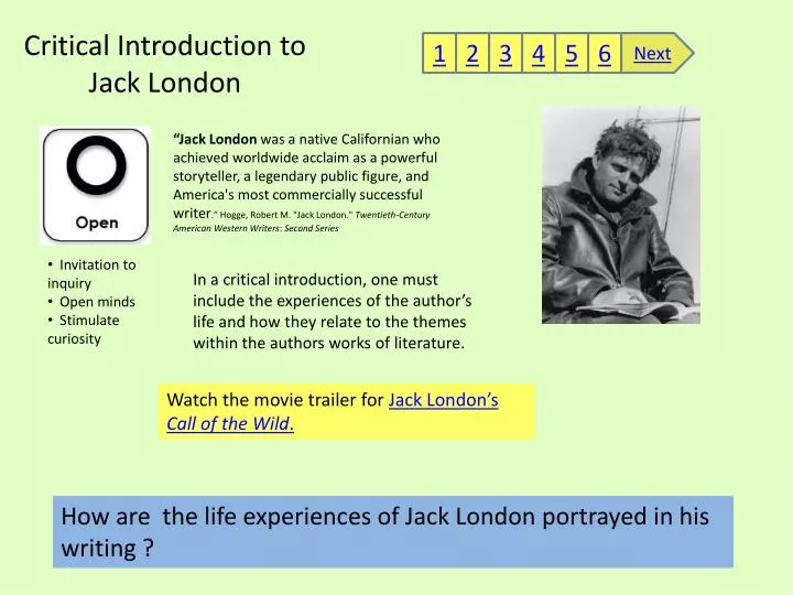 critical introduction to jack london
