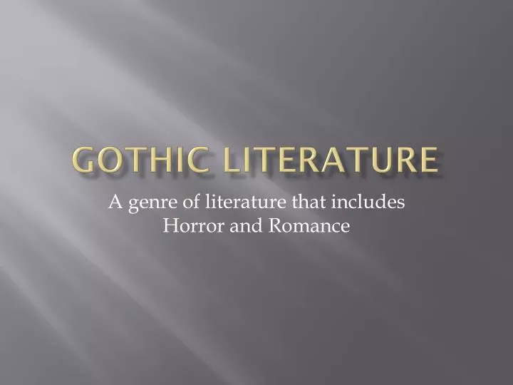 gothic literature