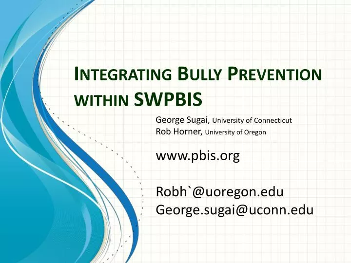 integrating bully prevention within swpbis