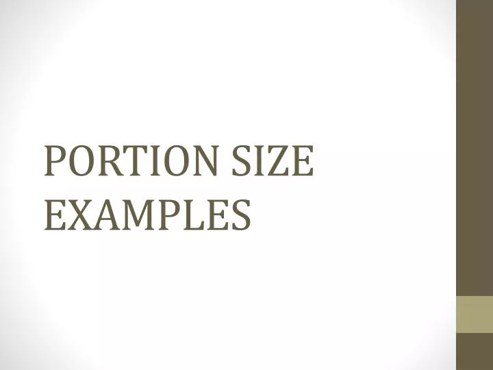 portion size examples