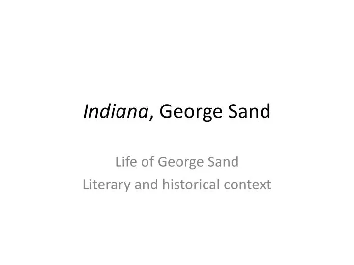 indiana george sand