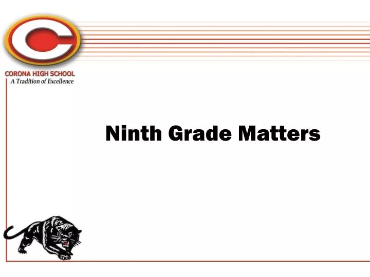 ninth grade matters