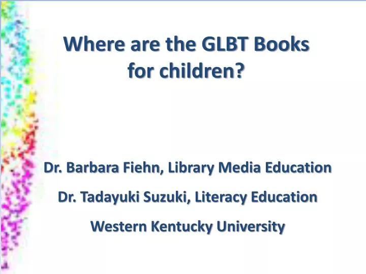 where are the glbt books for children