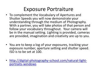 Exposure Portraiture