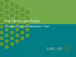 The EBI Enzyme Portal