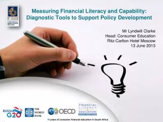 Measuring Financial Literacy and Capability: Diagnostic Tools to Support Policy Development
