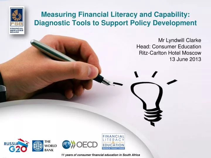 measuring financial literacy and capability diagnostic tools to support policy development