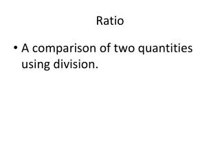 ratio