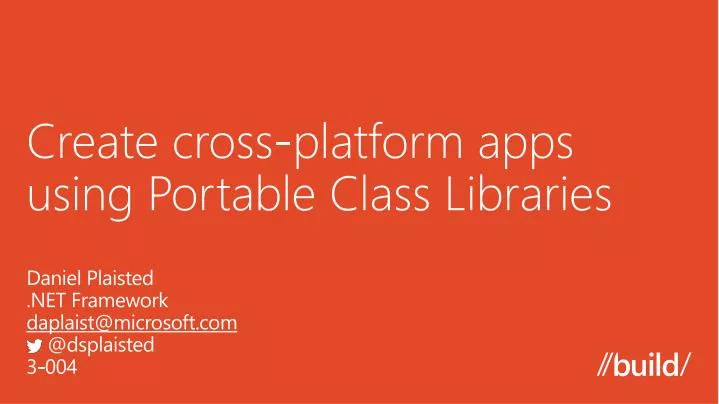 create cross platform apps using portable class libraries