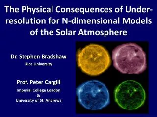 The Physical Consequences of Under-resolution for N-dimensional Models of the Solar Atmosphere