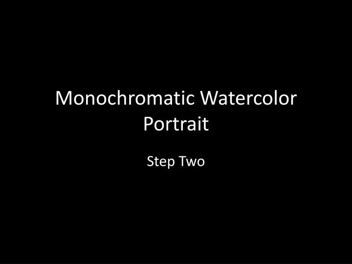 monochromatic watercolor portrait