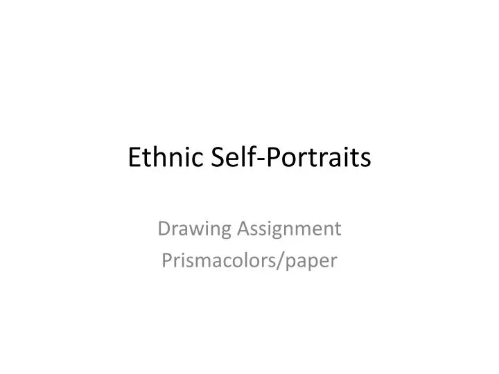 ethnic self portraits