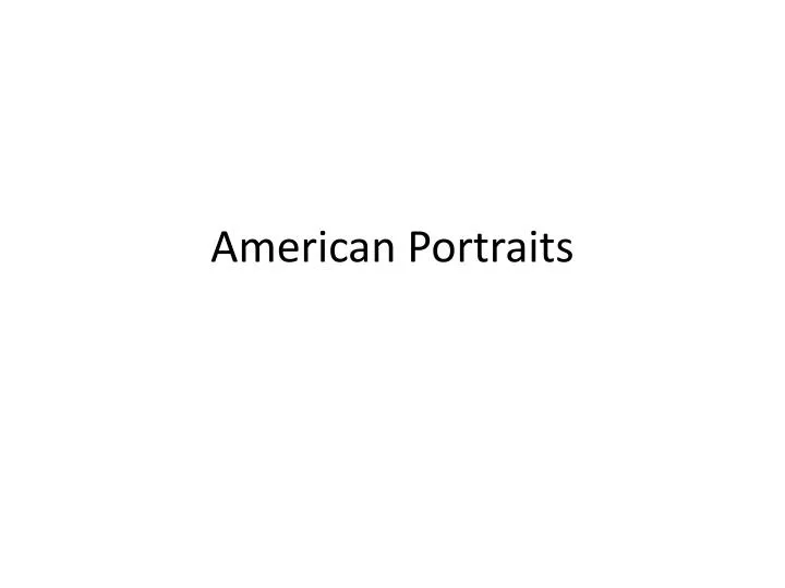 american portraits