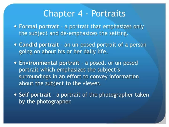 chapter 4 portraits