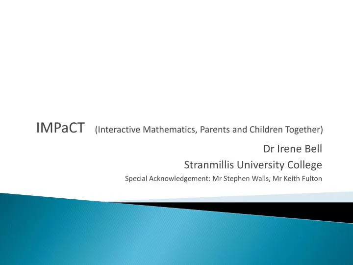 impact interactive mathematics parents and children t ogether