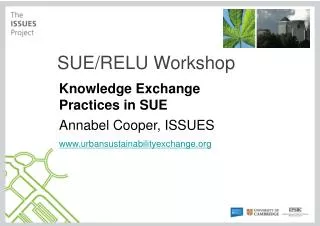 SUE/RELU Workshop