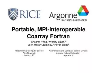 Portable, MPI-Interoperable Coarray Fortran