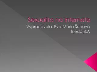 Sexualita na internete