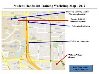 Student Hands-On Training Workshop Map - 2012