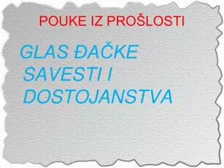 pouke iz pro losti
